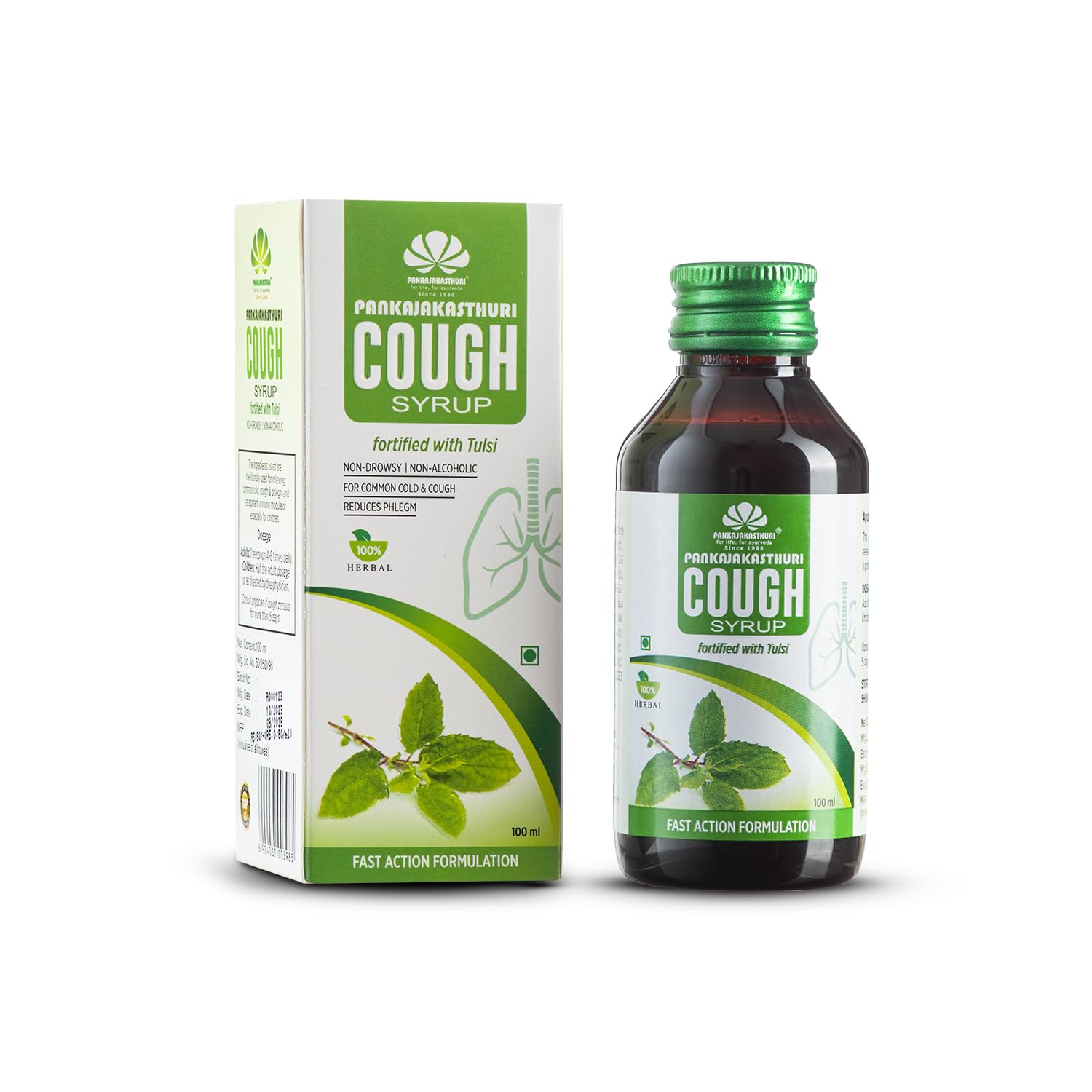 Pankajakasthuri Cough Syrup with Tulsi 100ml