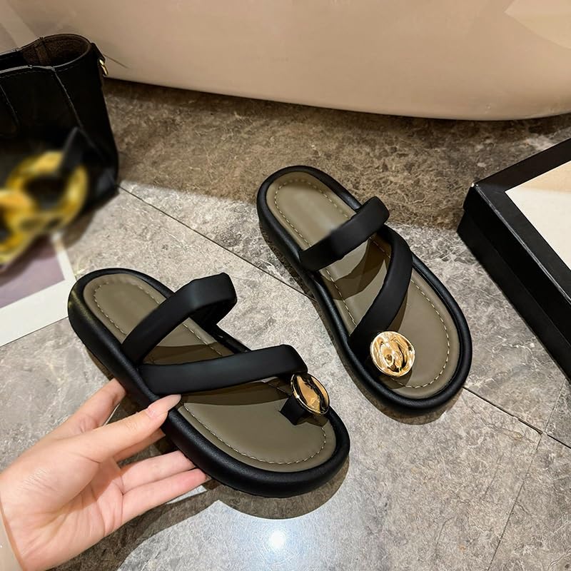 HBJWOV Diamond Clipped Sandals for Wearing Thick Soles on The Outside Wih A and Sandals4