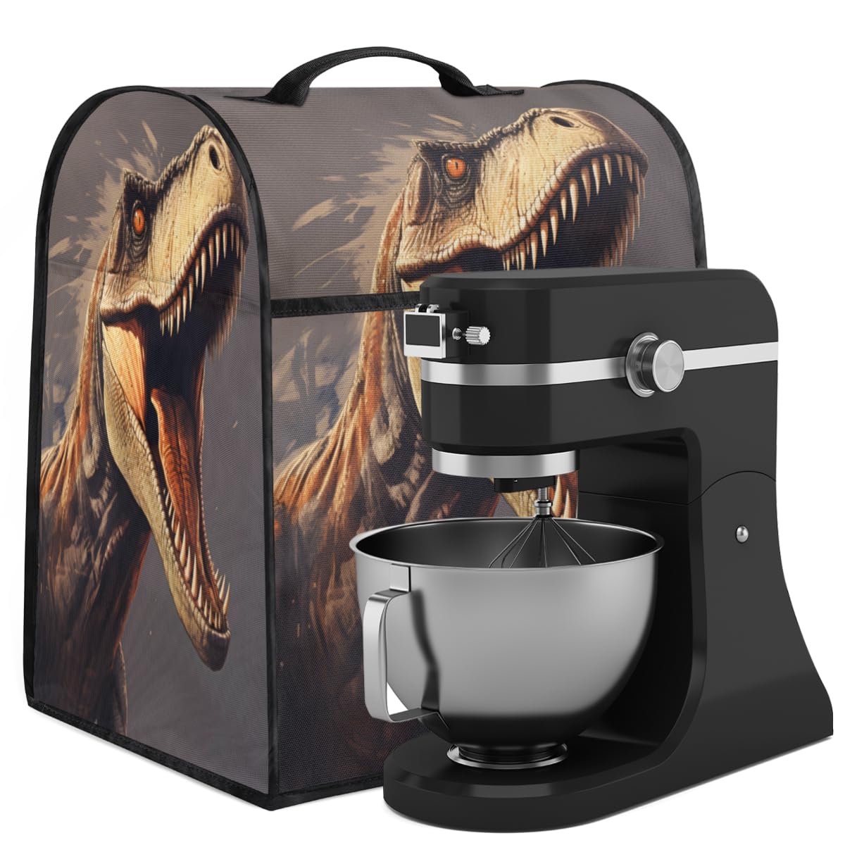 Coffee Maker Cover Ferocious Animal Dinosaur Kitchen Appliance Covers Small Appliance Covers Blender Cover Juicer Cover Dust Covers for Kitchen Appliances with Top Handle and Pockets,Washable,C207