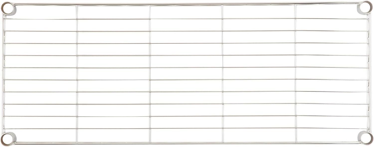 Amazon Basics 4-Shelf Shelving Unit on Wheels - Chrome