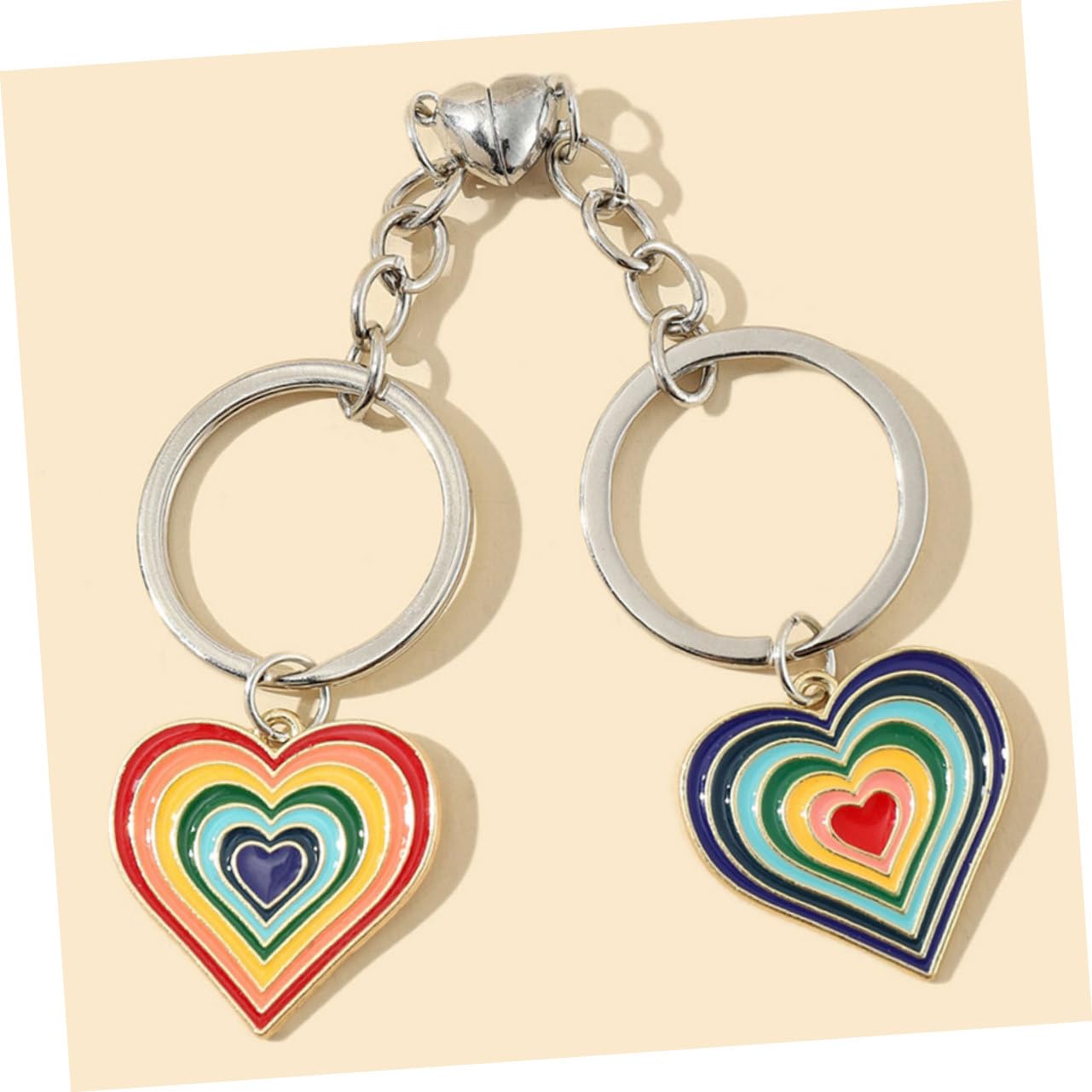SHERCHPRY 10pares Llaveros De Metal Diseño De Corazón De Llaveros Decorativos Para Parejas Accesorios De Para Novios y