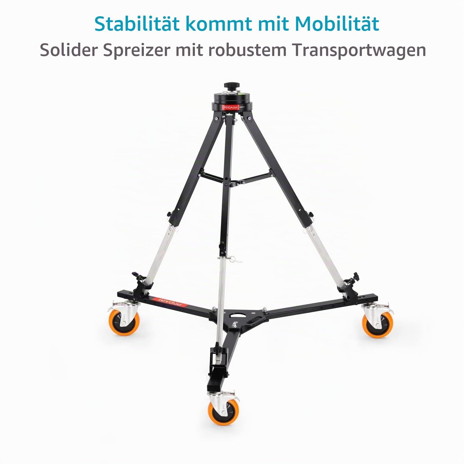 PROAIM Kite-22 Starter 24,5-Fuß Kran-Set mit Stand & Dolly, 20 kg | Verstellbar von 12,8–24,5 ft Reichweite mit 7-teiligem Arm; D-33 Dolly und 250-kg-Stativ für sicheren Stand.