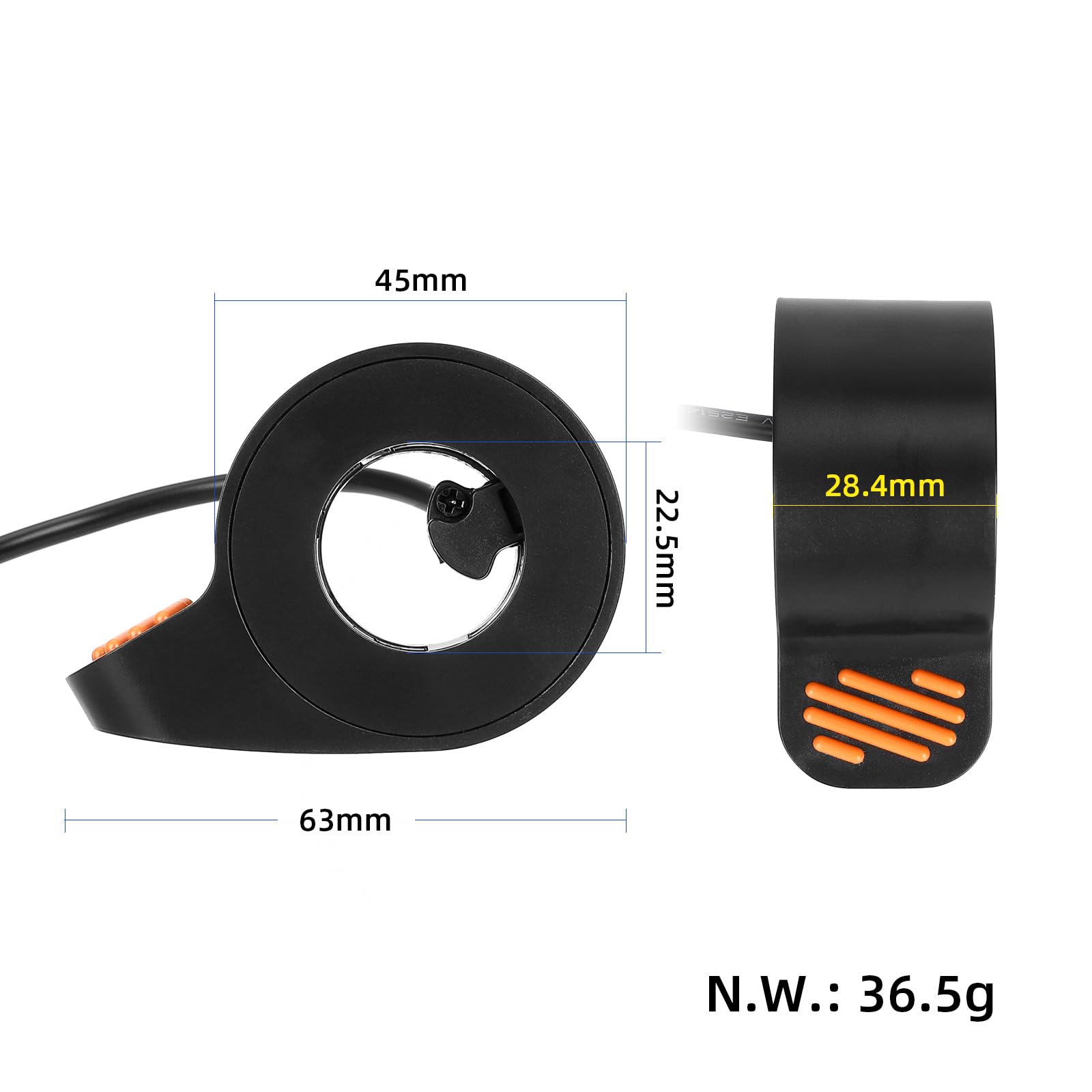 XBERSTAR F30 F40 Scooter Throttle Accelerator Replacement for Ninebot F30 F40 Scooter Throttle Assembly Accessories for Segway Ninebot Electric Scooter (Black and Orange)