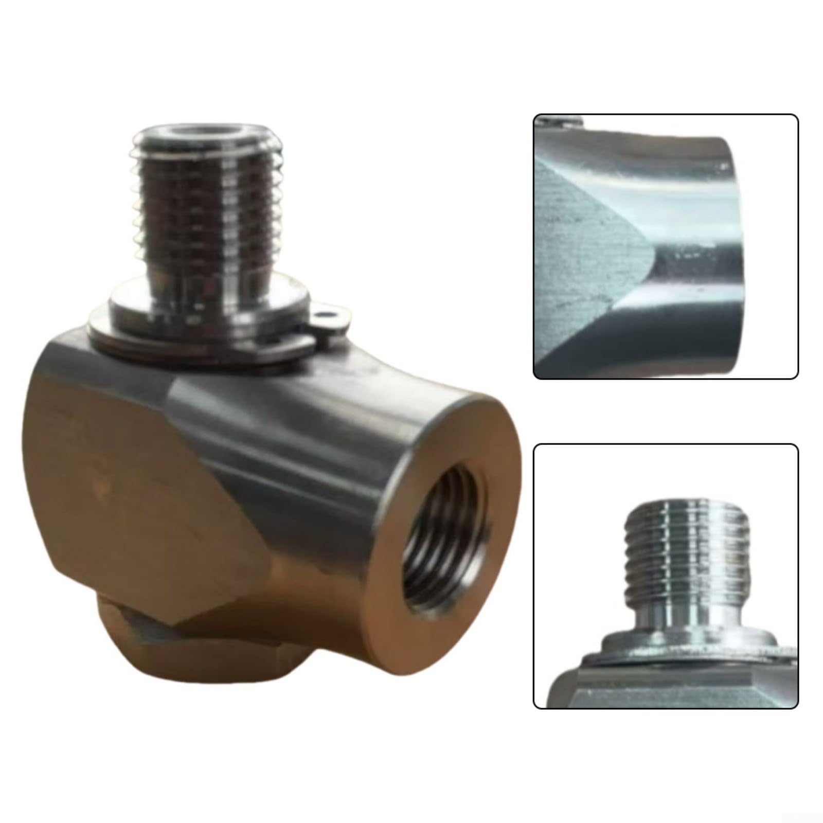 Giunto girevole ad alta pressione rondella per autolavaggio, 360 gradi, giunto girevole Sw90 1/4 3/8 304, connettore rotante in acciaio inox, 4050Psi(G1/4)