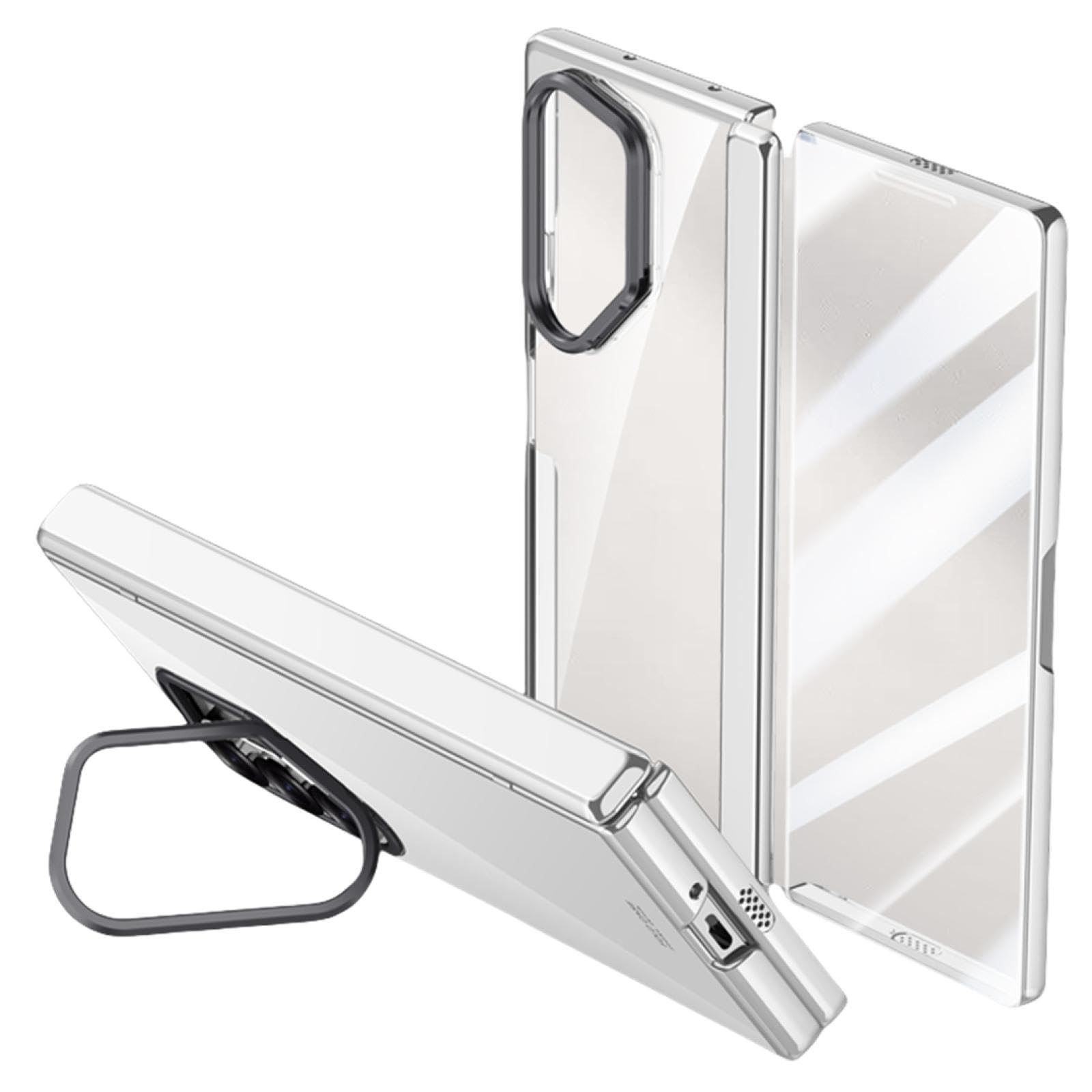 Coque transparente Galaxy Z Fold 6 avec béquille pour streaming vidéo - 7