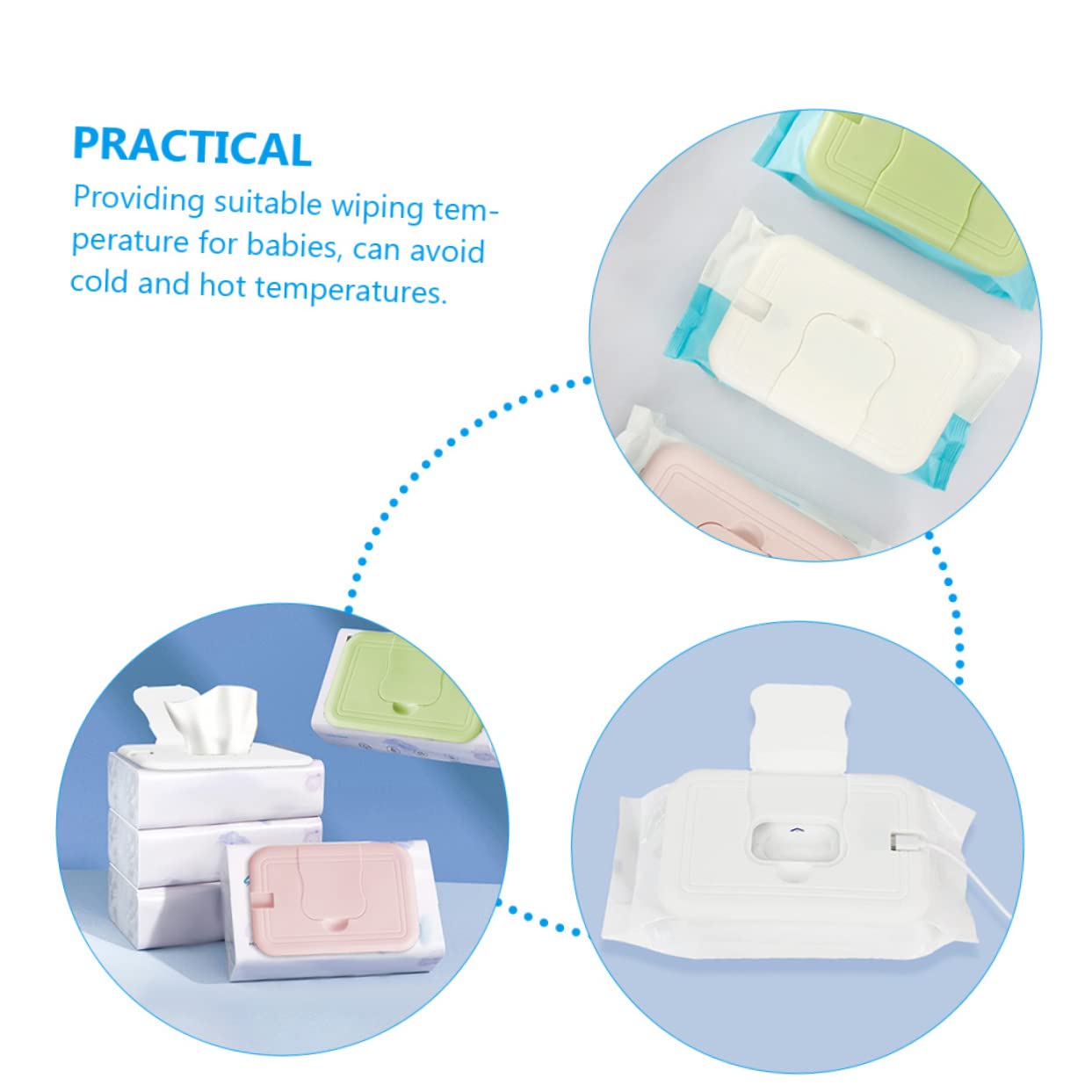 Wipe Warmer Dispenser Wet Tissue Holder Warm Design Tissue Warmer for Shower