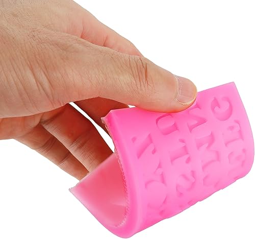 Miniatura 3 de Sibba 3 moldes de letras para chocolate, molde de silicona en mayúsculas y minúsculas para hacer dulces, gomitas, galletas, bandeja de cubitos de