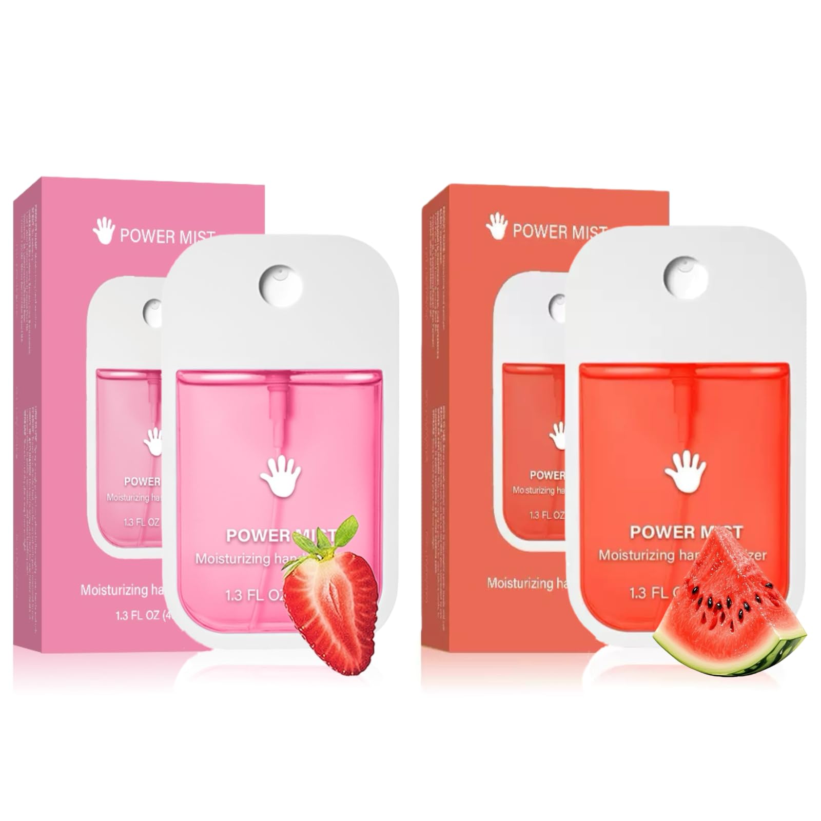 2pcs Hand Sanitizer Spray, Portable Power Mist Hydrating Hand Sanitizers Spray Travel Size, Pocket Hand Sanitizer Multi-Flavor Cleanses Your Hands