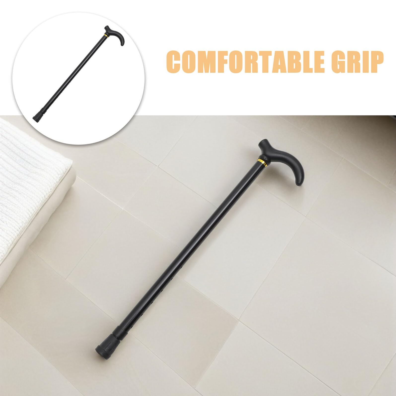 Bastón Plegable de Aleación de Aluminio Ajustable Altura para Personas Mayores con Base Antideslizante y Mango Ergonómico 2 Unidades Ideales para Senderismo Viajes y Paseos