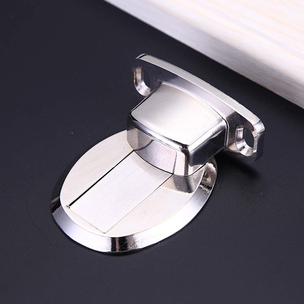 Magnetic Door Stop, White Magnetic Door Stoppers Wall Floor Mount Door Holder To Keep Door Open, Stainless Steel Heavy Duty Door Stops Catch, 2 Pack