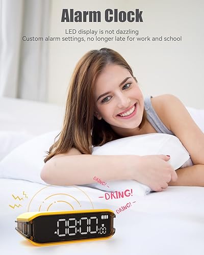 Miniatura 2 de Reloj despertador digital para dormitorios, pequeño reloj despertador para mesita de noche, alarma fuerte para personas que duermen con mucha