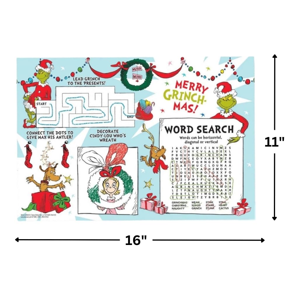 GRINCH ACTIVITY PLACEMAT/ ACTI (6/36)