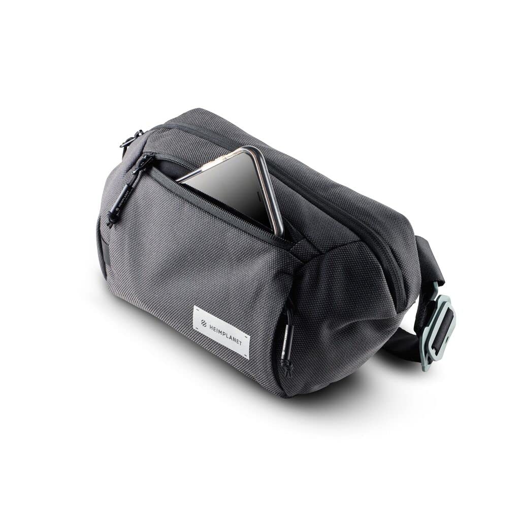 HEIMPLANET Transit Line Sling Pocket XL wetterfeste Bauchtasche mit lebenslanger Garantie in Castlerock 3L aus wasserdichtem DYECOSHELL - Wandelbare Brusttasche für Damen und Herren