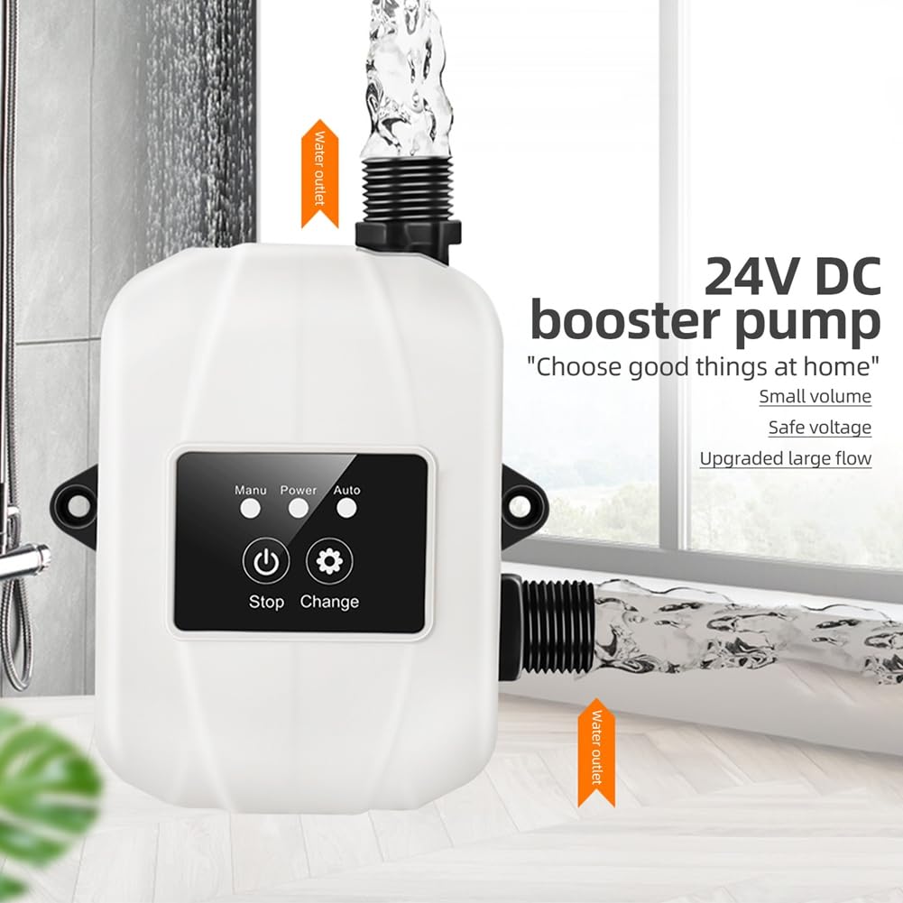 Bomba Elevadora de Presión de Agua para el Hogar Bomba de Recirculación de Agua Elevadora de Presión de Agua de Ducha Automática de 24 V Enchufe Europeo