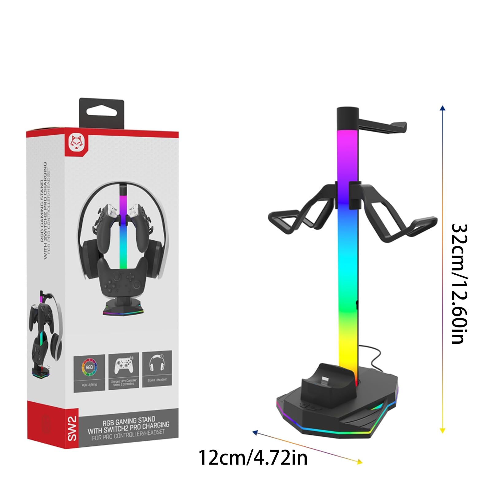Dock station di ricarica per controller con porta USB di tipo C per cuffie Gamepad per supporto di ricarica da tavolo