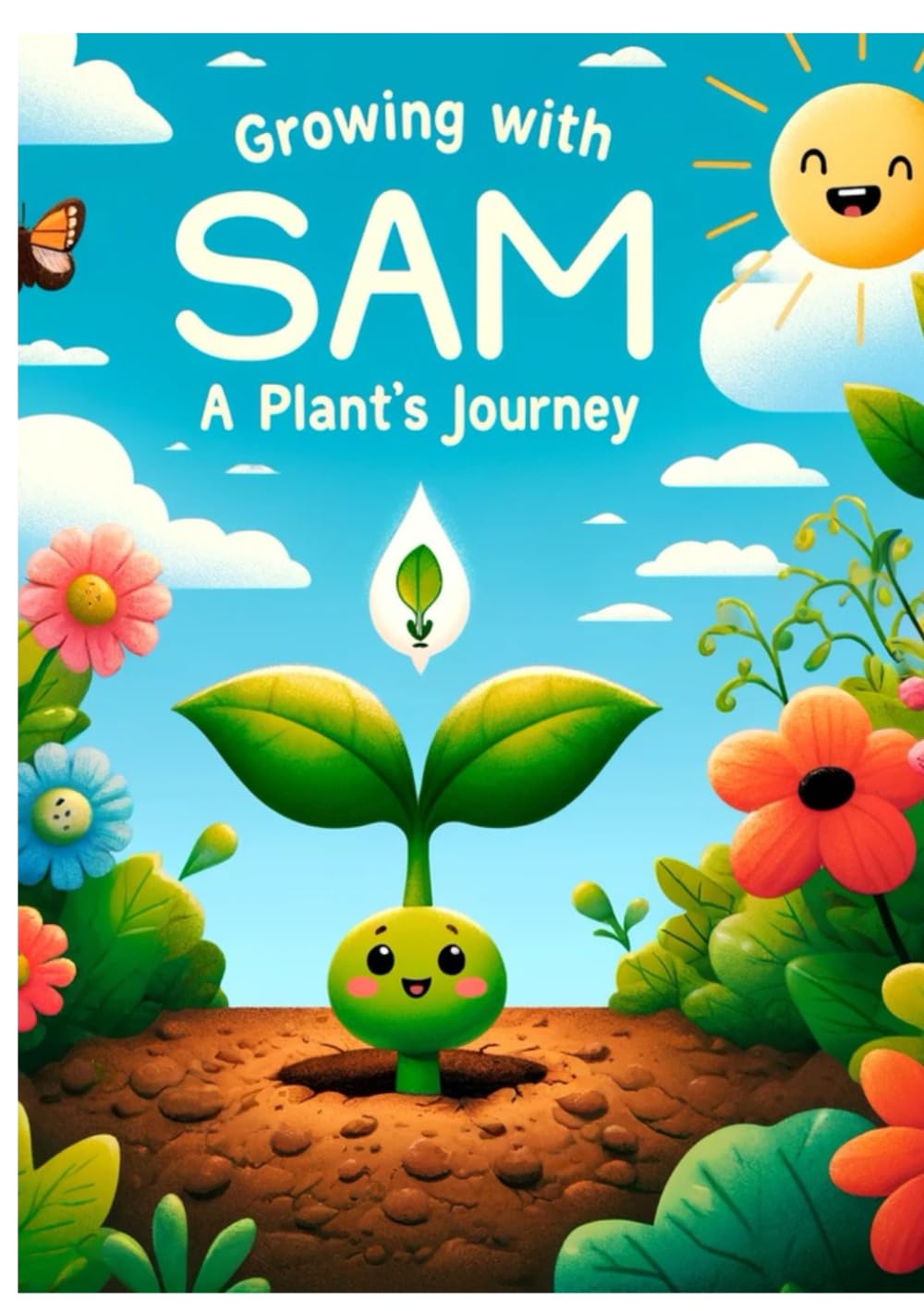 "Growing with Sam: A Plant's Journey": "From Seed to Sunflower"Learning English Through Coloring