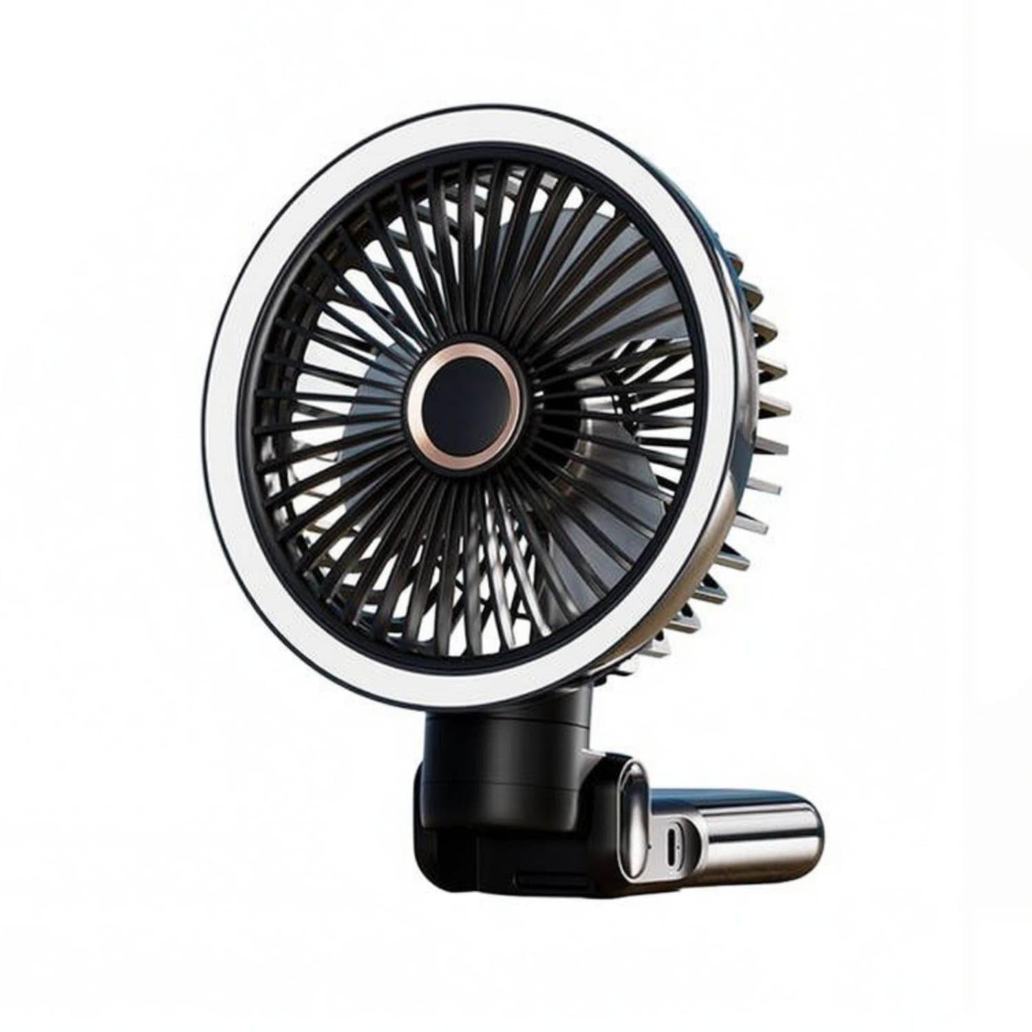 5000 mah usb rechargeable clip fan multiuse foldable clip fan | 180 degree rotation safety grille for table, bedside, black, 6inch 5000mah portable fans