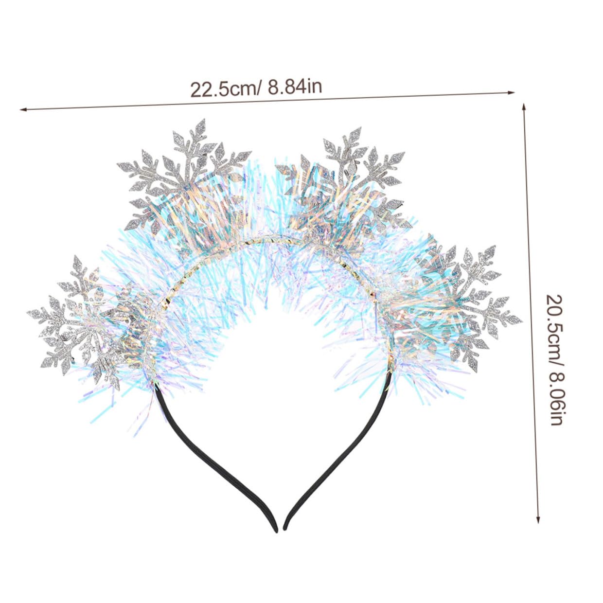 PLAFOPE 3 Pezzi Fascia Capelli Donna Natale con Fiocchi di Glitterati Leggera e Resistente Accessori per Feste Xmas per Ragazze e Donne Idea Regalo Invernale per Capelli