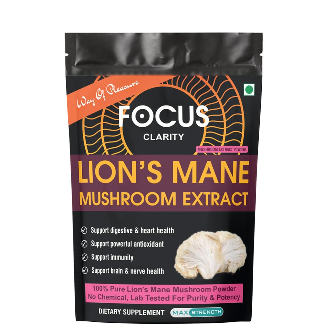 Way Of Pleasure Actives Lions Mane Mushroom Extract 60gm For Focus, Immunity Mushroom Supplement (2) (B0CVGY38P7) Amazon Price History, Amazon Price Tracker