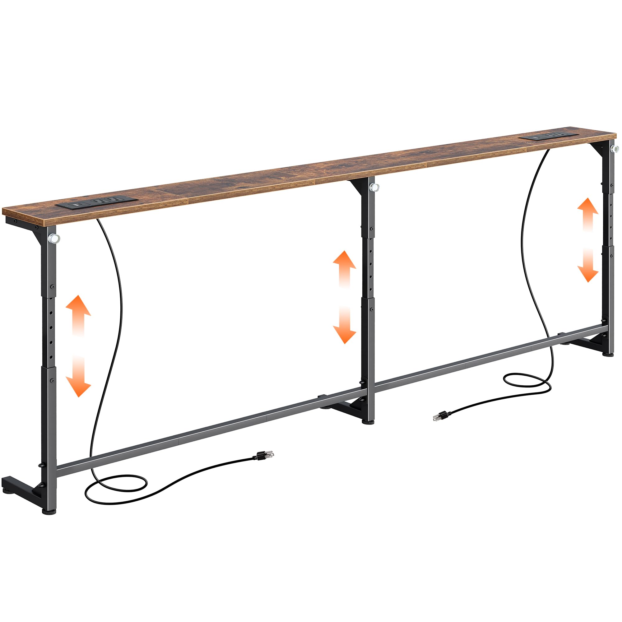 Huuger 78.7" Adjustable Console Table w/ Outlets