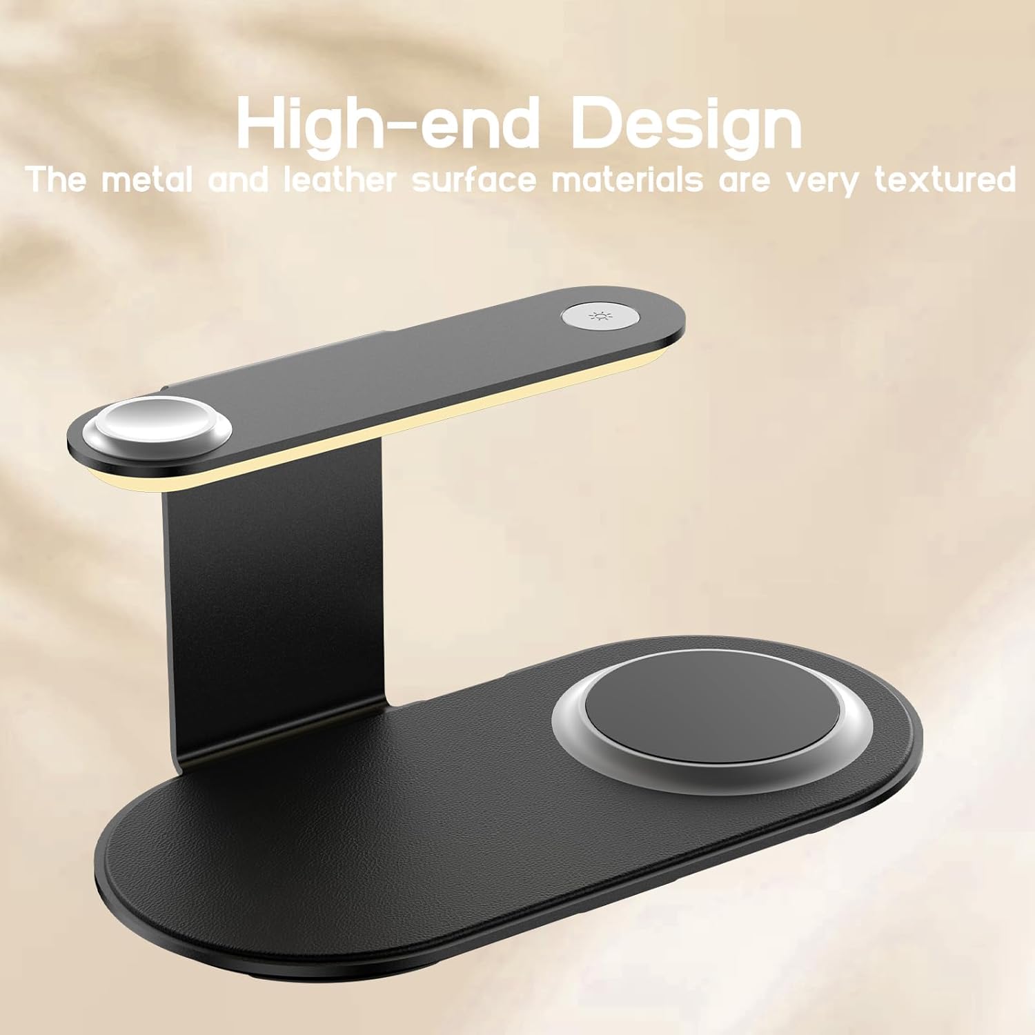 Aluminum 4-in-1 Charging Station for Samsung/Android with 3-Level Night Light, 18W Wireless Charger for Galaxy S25 Ultra/S24/S23/S22/Note 20,Galaxy Watch Ultra/8/7,Galaxy Buds 3 Pro(Black) - Image 9