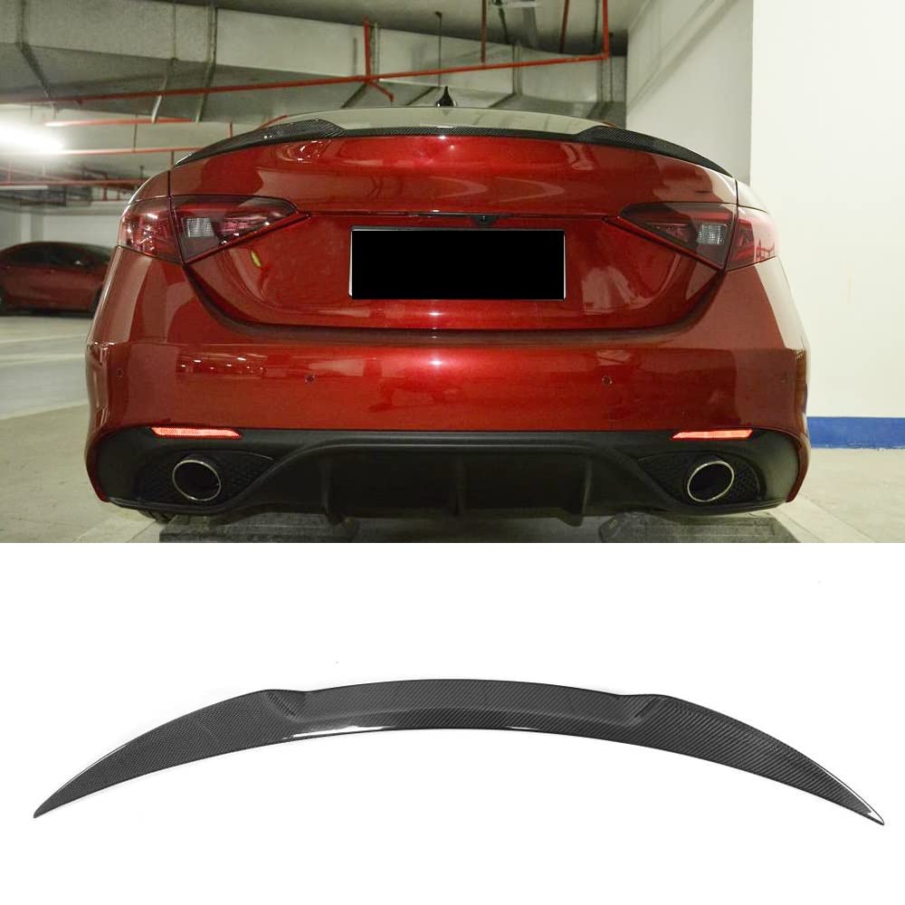 Tylny Spojler Bagażnika Samochodu Z Włókna Węglowego Deflektor Splitter Body Kit Tylna Klapa Tylna Skrzydło Dla Alfa Romeo Dla Giulia Sedan 2015-2018(A)