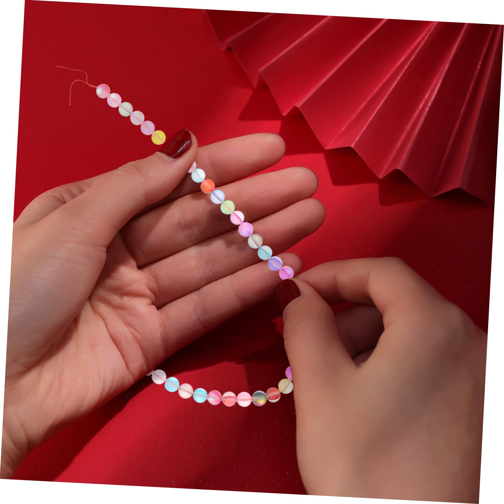 OSALADI 4 Set Collana E Bracciali Fai Da Te Con Perline Cristallo Opache Fili Per Creazioni Artigianali E Accessori Bigiotteria 2 Corde*4
