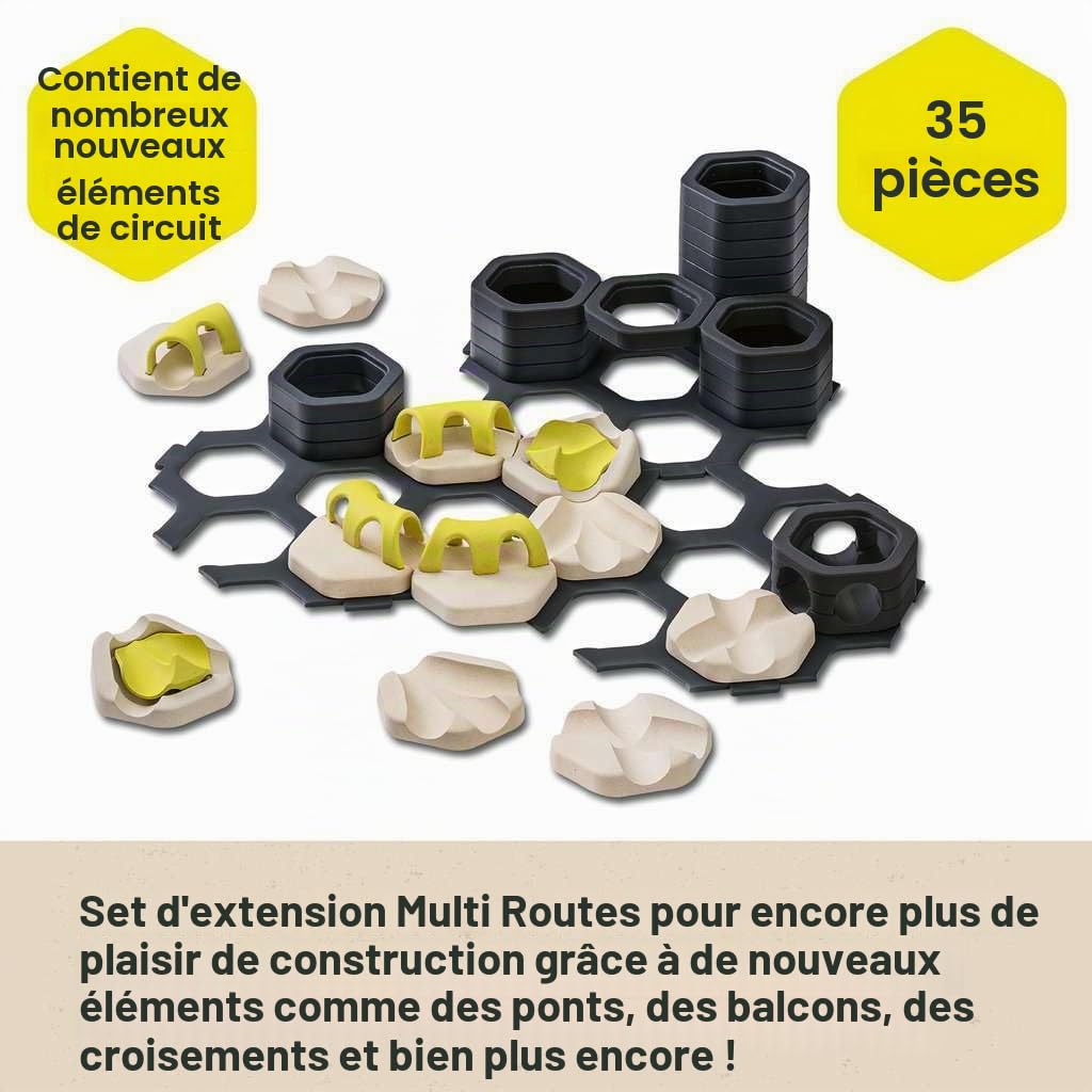 Ravensburger GravitraX Junior Extension Multi Routes : Piste de Balle Extensible pour Enfants, Piste en marbre principalement fabriquée à partir de matières premières renouvelables