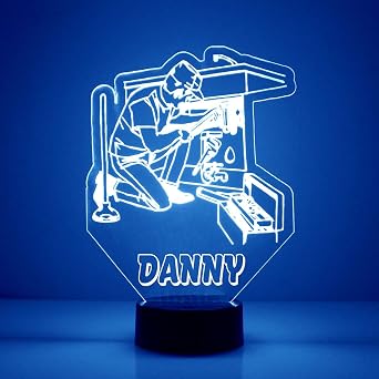 Plumber Personalized LED Lamp/Night Light, Includes Remote with 16 Changing Colors