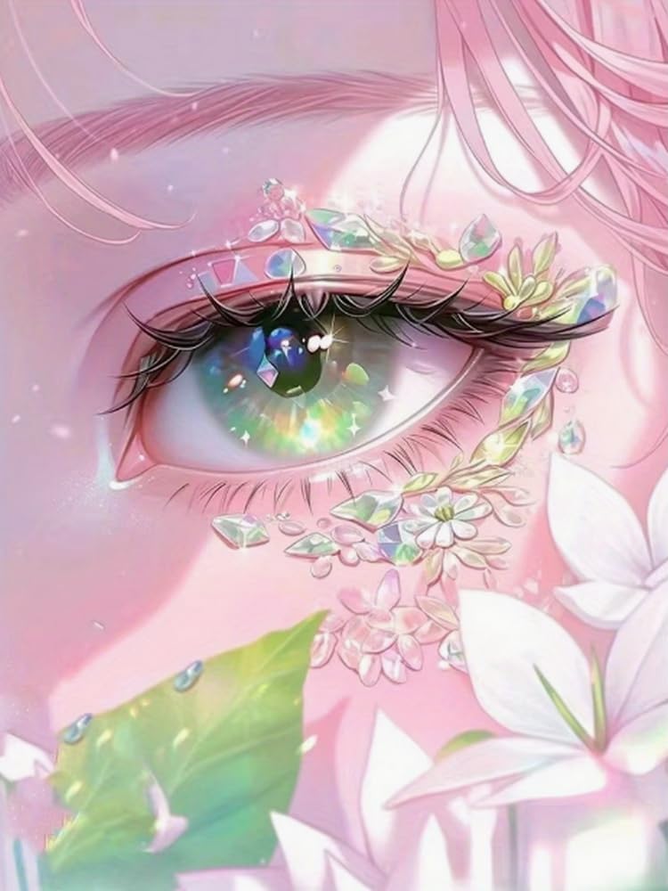 WELIWE Stamped Cross Stitch Kits for Adults 11CT Cross-Stitch Kit for Home Wall Decor DIY Embroidery Kit Needlework Crafts Sparkling Eyes 40x50 cm