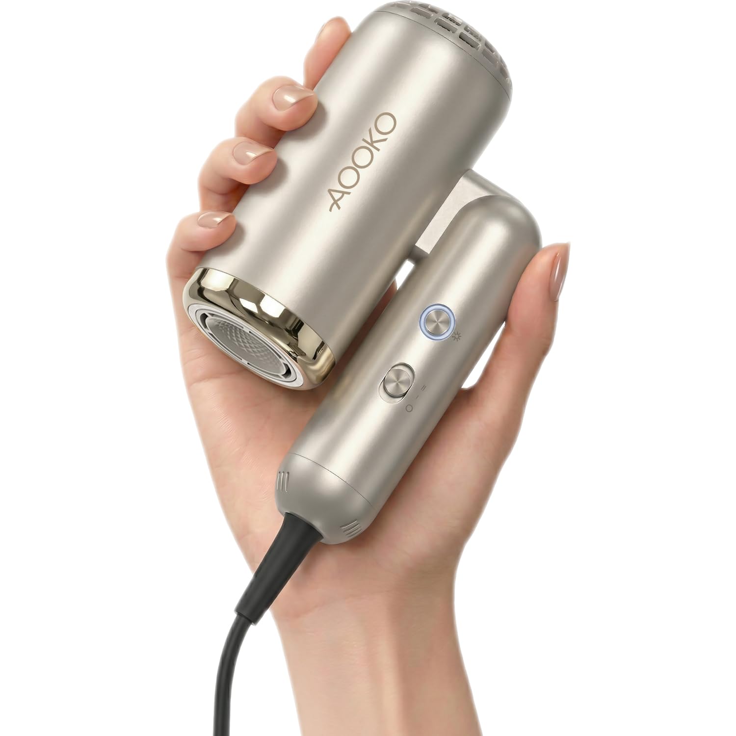Dual Voltage Travel Hair Dryer, Mini Blow Dryer 110,000 RPM High Speed, 100-240V Portable Dryer with Concentrator, Low Noise, Lightweight