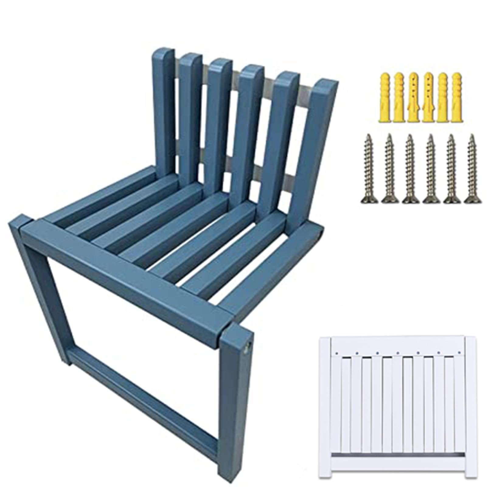 SLDAGe Solid Wood Folding Shower Bench Chair Wall Mounted with Support Legs