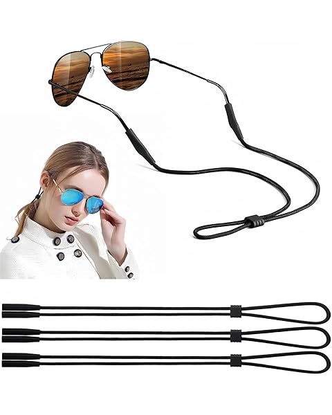 Eyeglasses Holder Strap - 3 Pcs Adjustable Eyewear String Lanyard Retainer - Sungla...