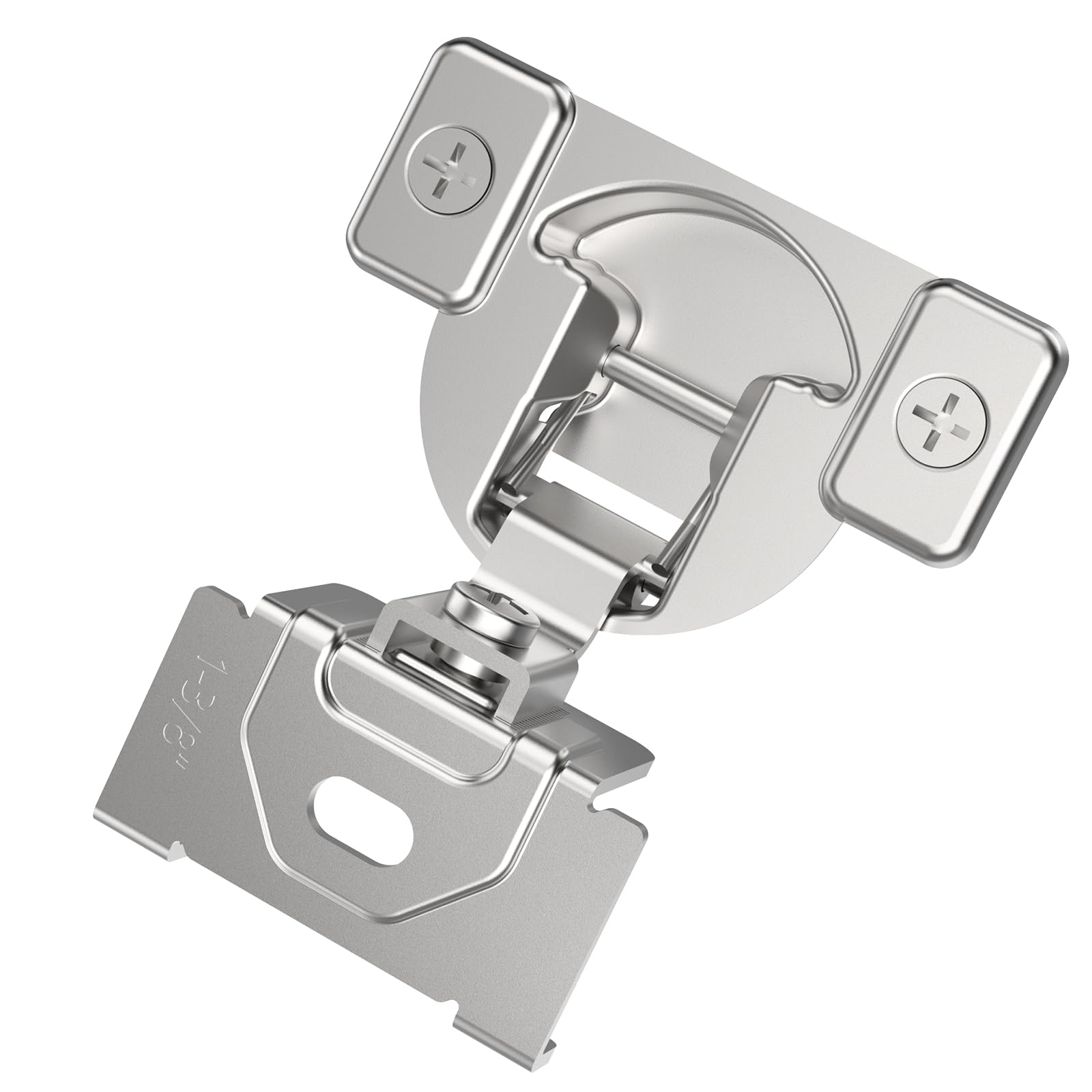 Chibery Non-Slow Close Regular Hinges, 1-3/8" Overlay Standard Concealed Cabinet Hinges for Face Frame Door, 2D Self Closing Hidden, 105° Opening,