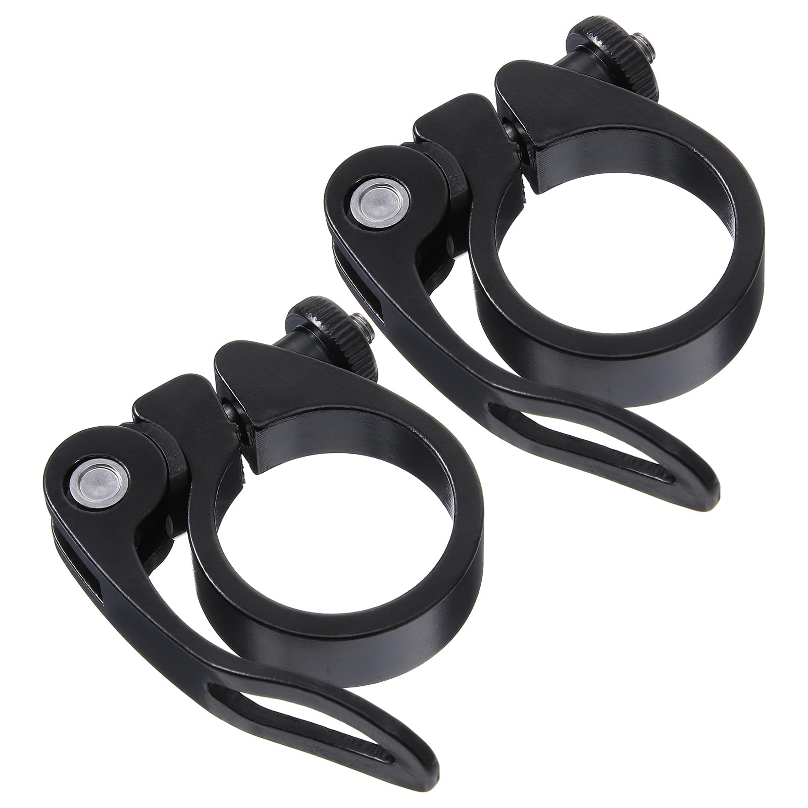 2PCS Bike Seat Post Clamp 31.8mm Lightweight Aluminum Quick Release Bicycle Seatpost Clamps for 27.2-28.6mm Mountain Road Seats Tube Clip