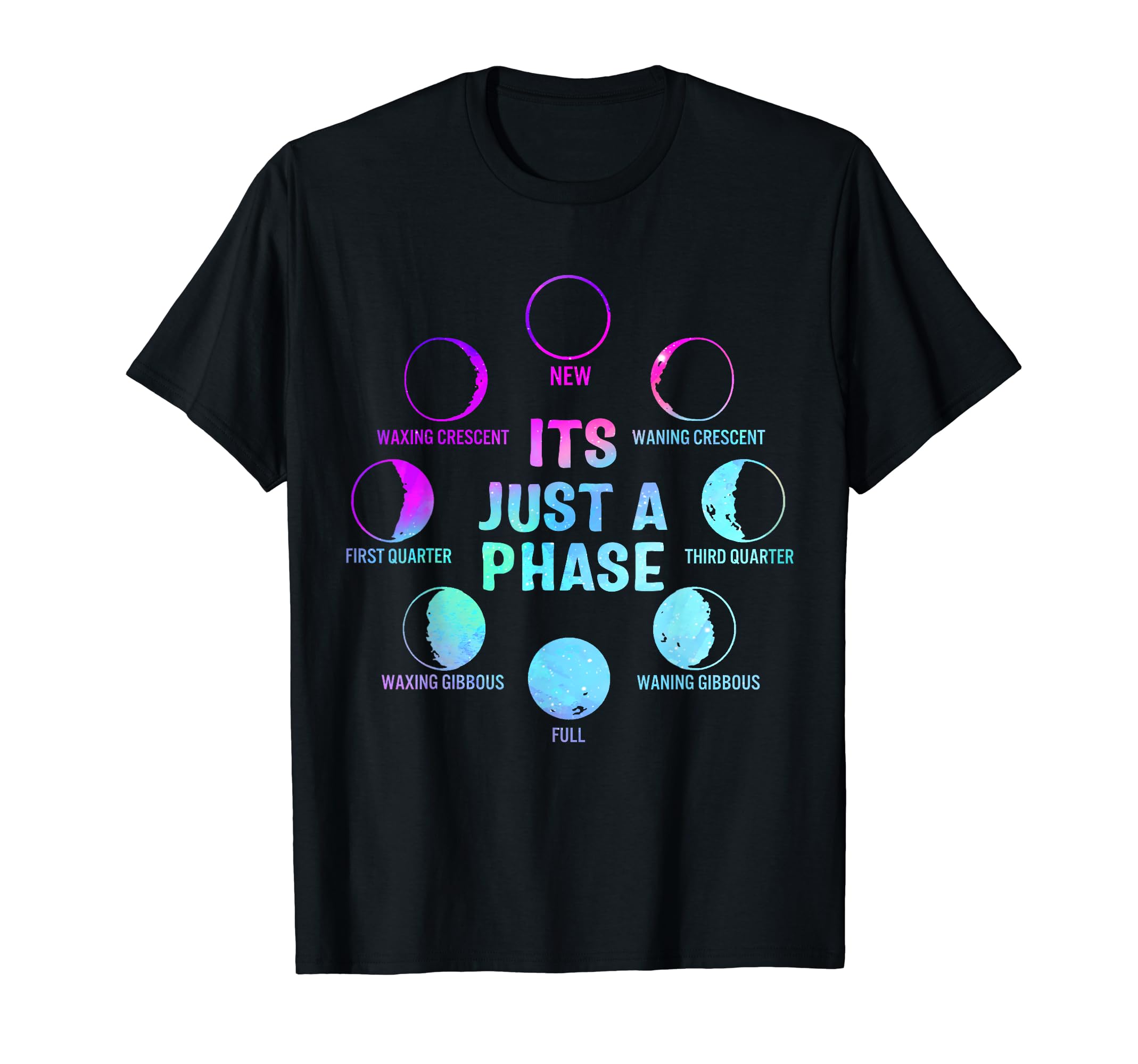 Astronomy Tees by WaitForjuly Co.It's Just A Phase Celestial Moon Lunar Cycle Astronomy Kids T-ShirtOEKO-TEX STANDARD 100