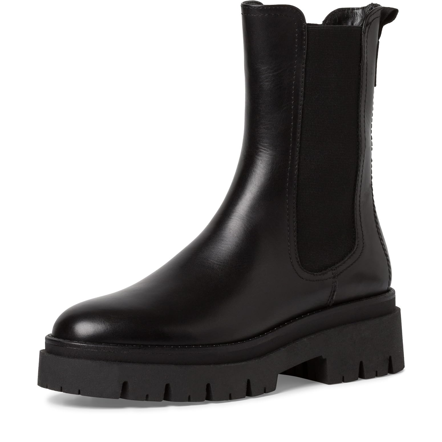 Tamaris Leather Chelsea Boots Women's Black Size 39