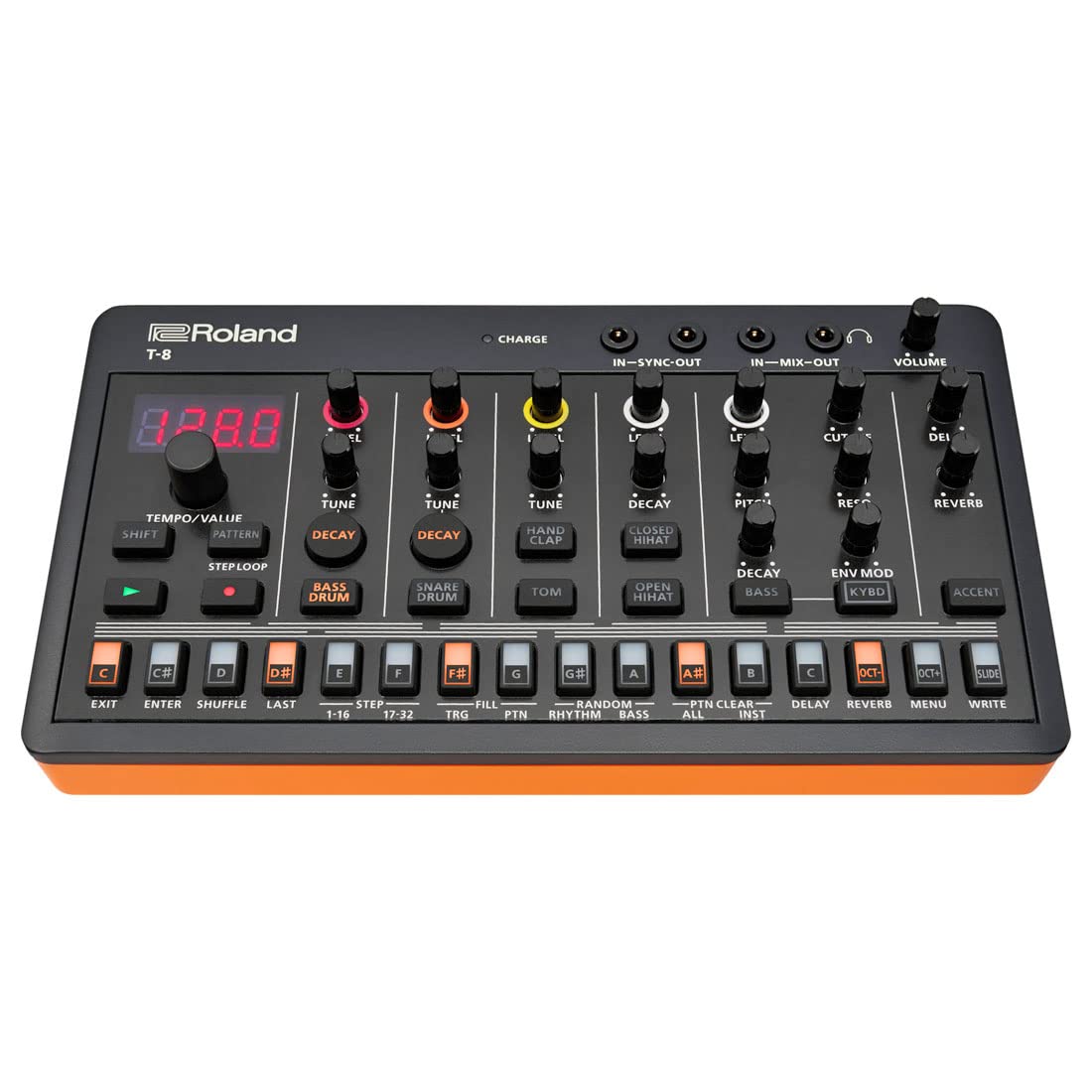 Roland Aira T-8 Beat Machine Drum-Computer + keepdrum Stereo-Kopfhörer