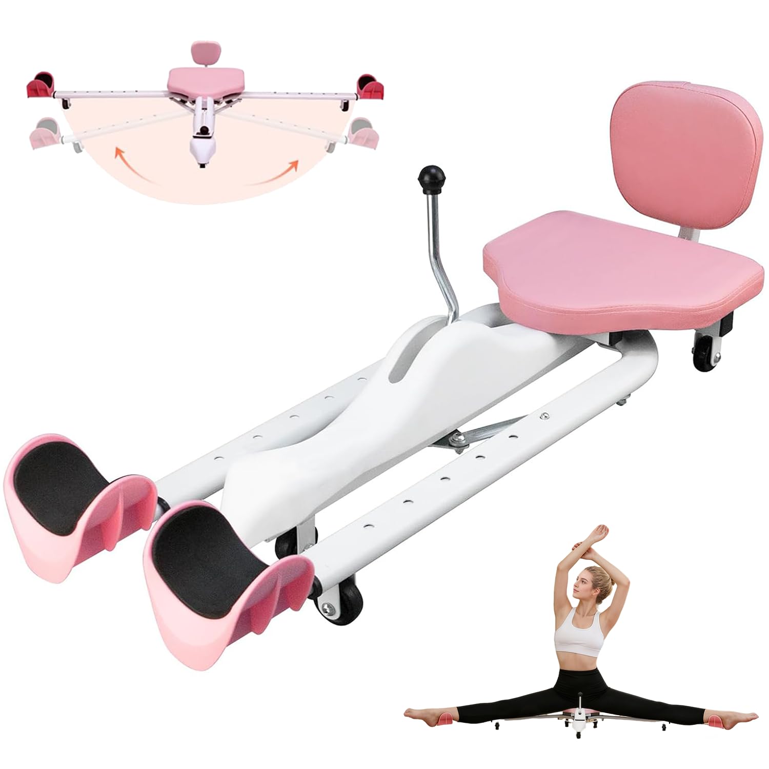 Beinspreizer Spagattrainer, 0-180° Verstellbares Beinstrecker Maschine, Verbessern Sie Ihre Flexibilität und Dehnqualität für Tanz,Ballett,Yoga,Gymnastik und Andere Sportarten(Einfache Installation)