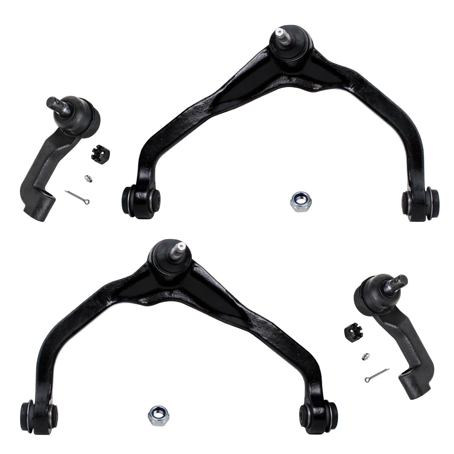Detroit Axle - 4pc Front End Control Arms Kit for 07-11 Dodge Nitro, 08-12