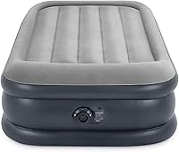 Vista 11 de Intex 64131ED Dura-Beam Plus Deluxe con Almohada: Fiber-Tech - Tamaño individual - Bomba eléctrica incorporada - Altura de la cama de 16.5 pulgadas