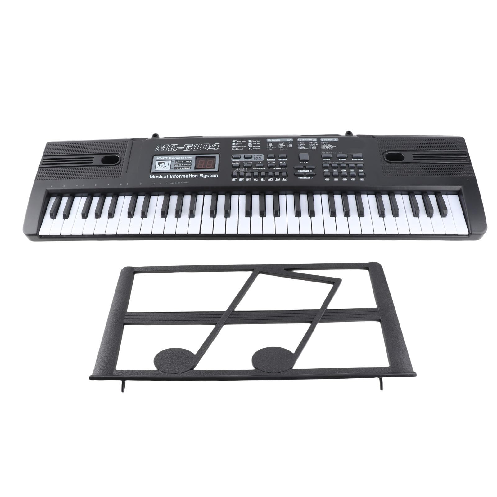 Teclado Digital 61 Teclas órgano Electrónico Portátil para Niños Aprendizaje Musical