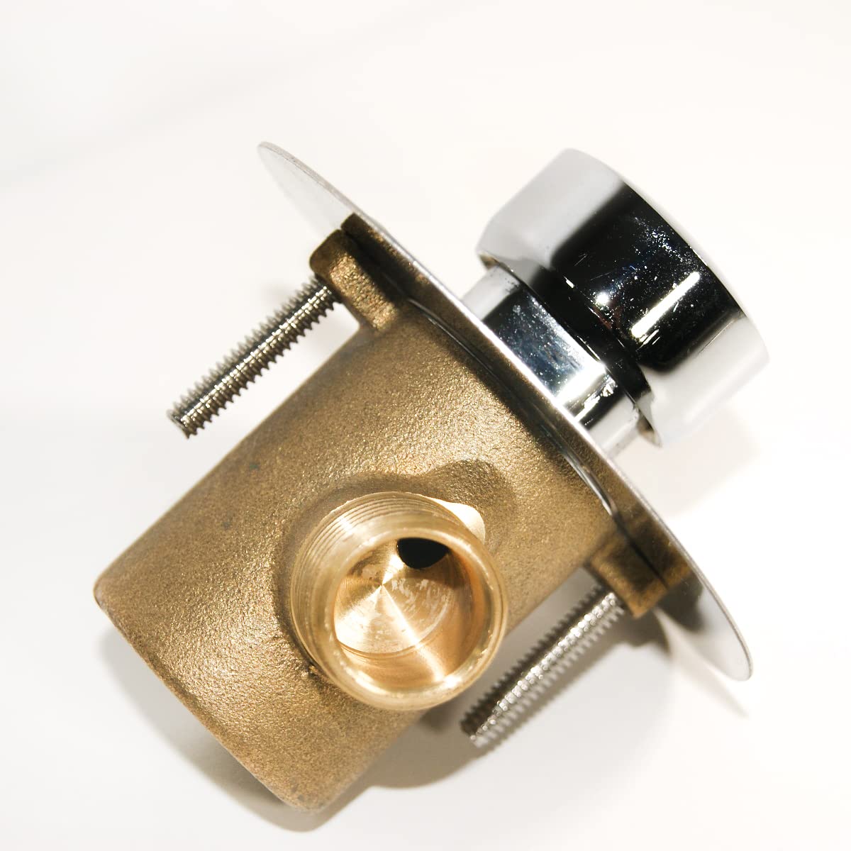 GOLDMAN SERVICE | Chromowany kran z wyłącznikiem czasowym, automatyczne zamykanie, krótkotrwały, oszczędzający wodę z ozdobnym paskiem, M-GW 1/2"