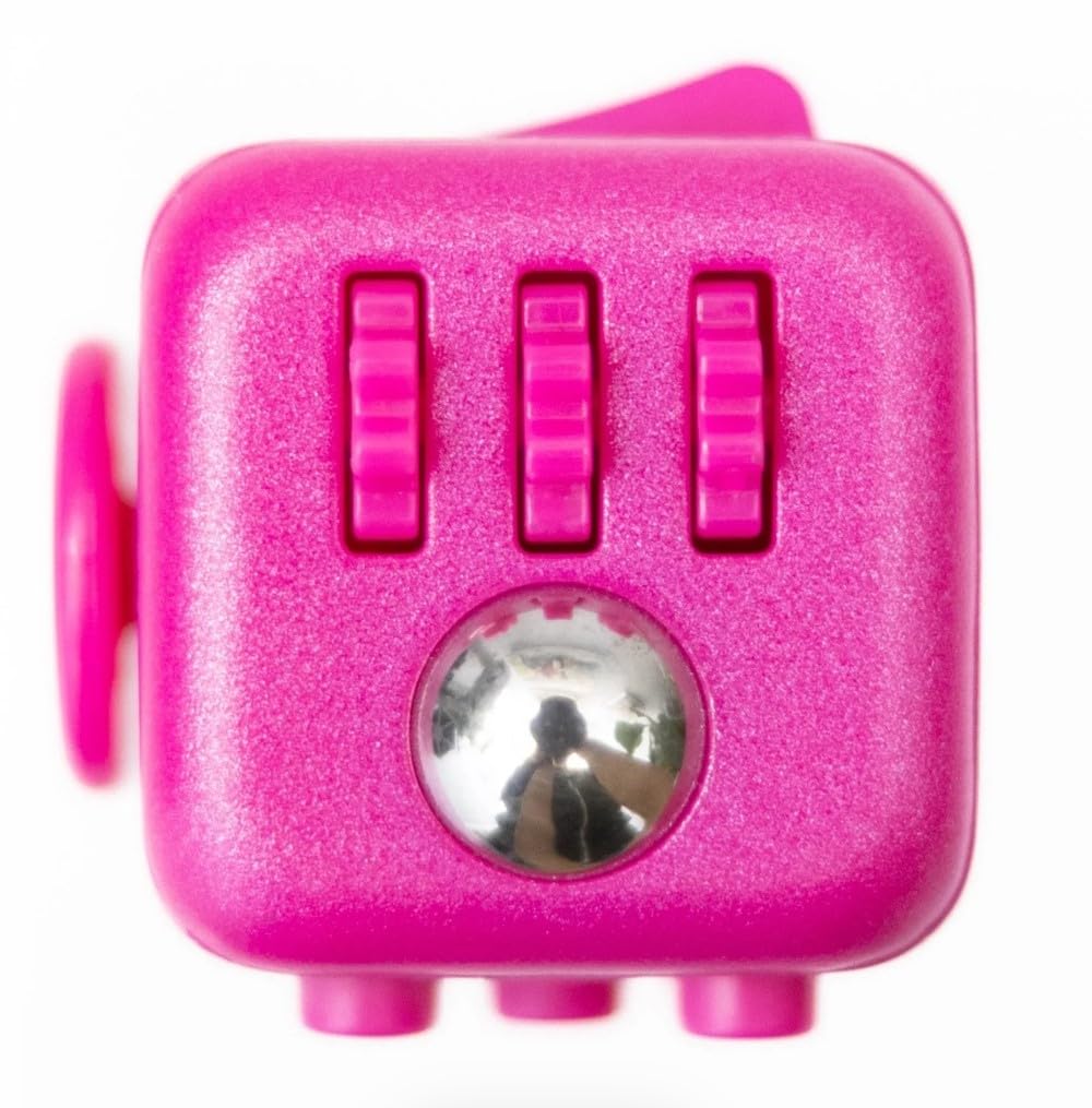 Fidget Cube by Antsy Labs - Find Your Focus and Relieve Stress - Hyper Pink Fidget