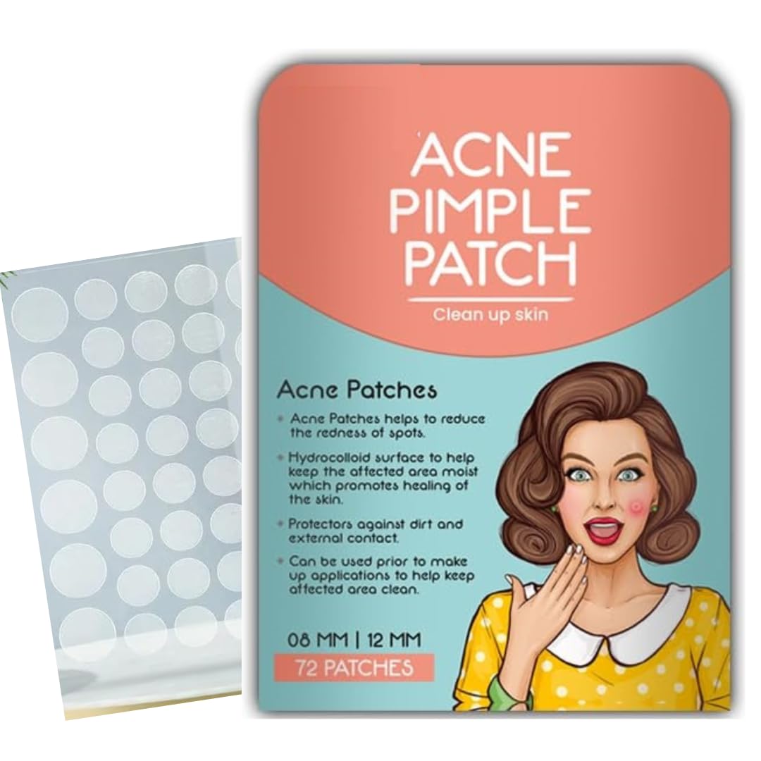 Good Bye to Pimples 108 | Pimple patches pimple patch for face | Acne Patch For Teen's Hydrocolloid + Tea Tree Oil patches, Fast Breakout Healing, Invisible Spot cover, 108 Patches