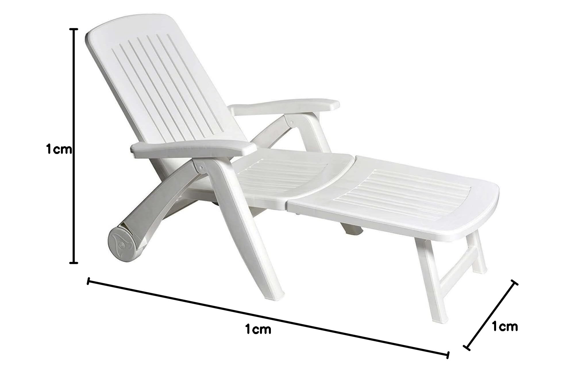 Tumbona con ruedas de resina de plástico para camping, playa, mar, piscina, jardín, exterior