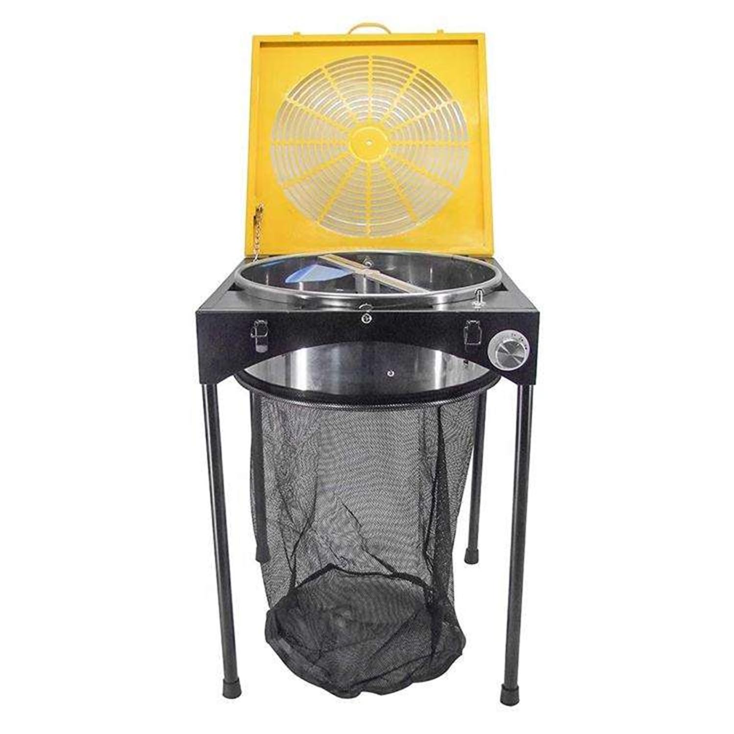 Recortadora eléctrica de hojas de brotes de 18 pulgadas, recortadora de hojas ajustable de 3 velocidades con motor de 60 W y bolsa de colección grande, para hojas, plantas y flores