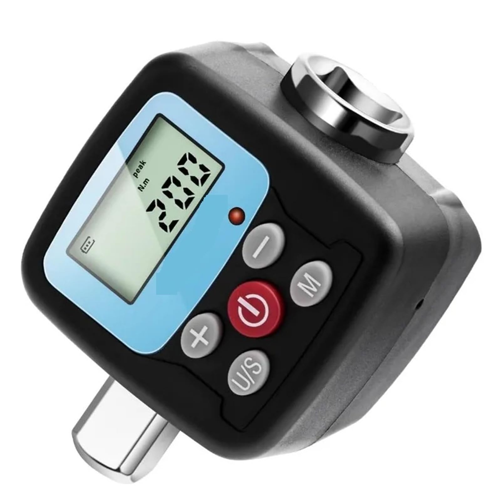 Jckjwl Blue 1/2" 1/4" 3/8" Digital Torque Wrench Adapter, Converter With Digital Lcd Display For Automotive, Motorcycle Repair Multiple Unit Switching(30N.m)