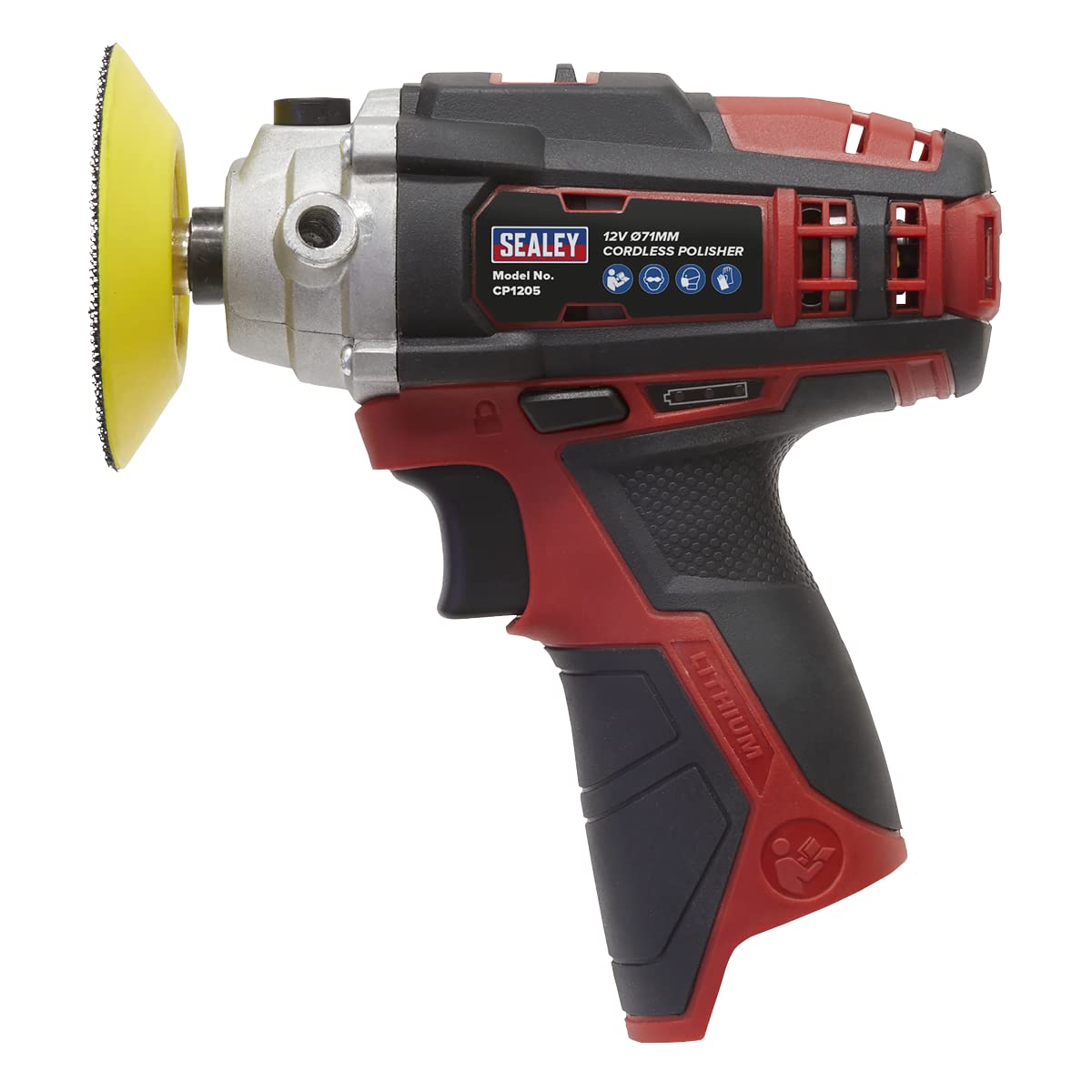 Sealey 12V SV12 Series diameter 71mm Cordless Polisher - Body Only CP1205, Red - Image 3