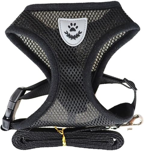 Arneses y correa de malla de nailon suave para perros, arnés transpirable para gatitos y gatos, arnés para perros pequeños y cachorros para bulldog